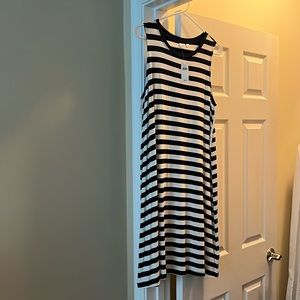 GAP swing dress navy white